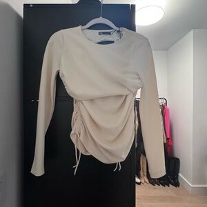 Elegant Cream Long Sleeve Top